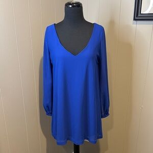 B8 Lulu's Women’s Small Royal Blue Long Sleeve Dress